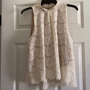 Love, fire sleeveless lace top
